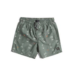 BRUNOTTI Vintage Green Big Boys Printed Surf Shorts
